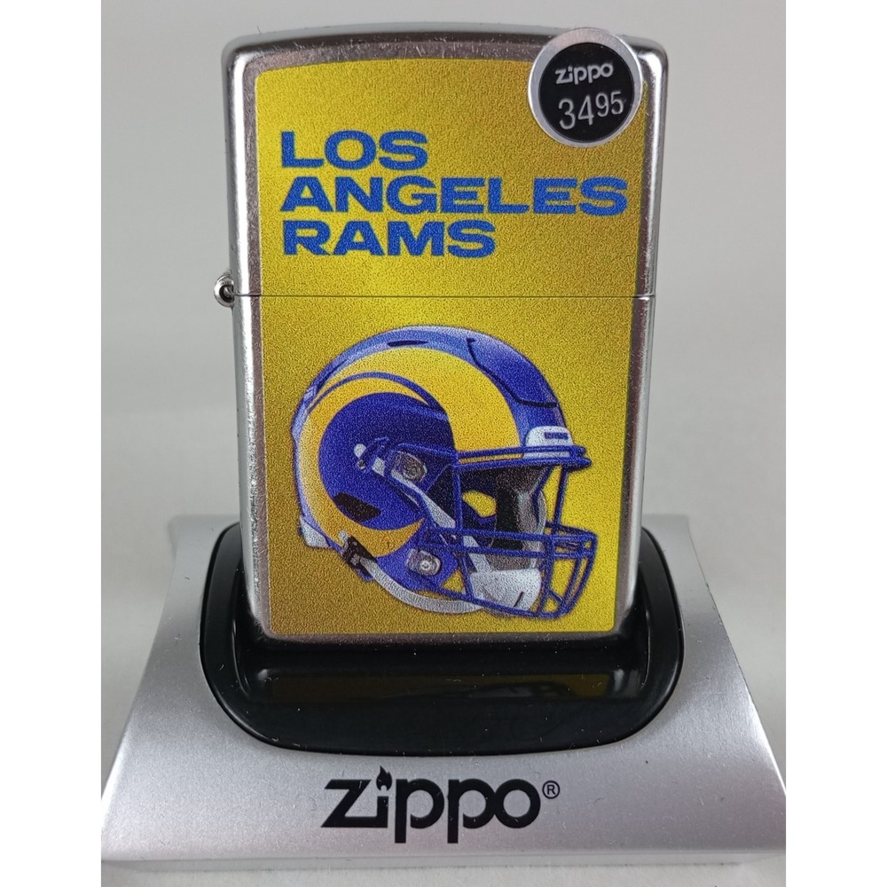 Brand New in Box Genuine Zippo NFL Lighter Los Angeles Rams Football Helmet